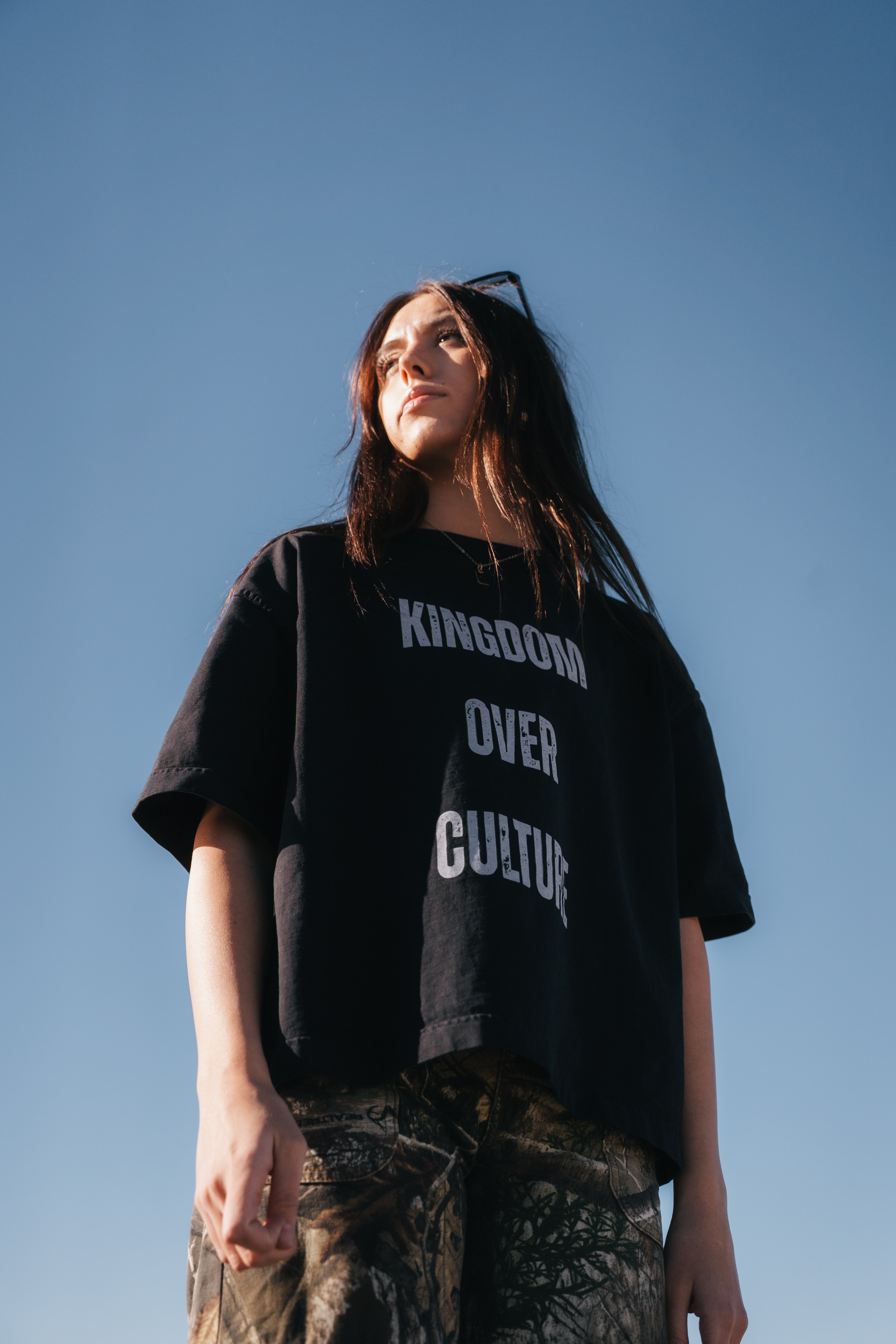 Vintage Washed Unisex "Kingdom over Culture" Tee